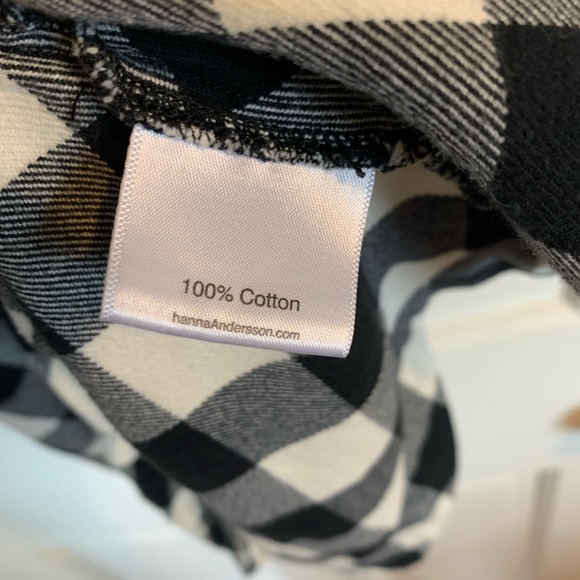 Hanna Andersson Black and White Buffalo Check Dress Size 6-7 US (120cm) - Picture 6 of 10